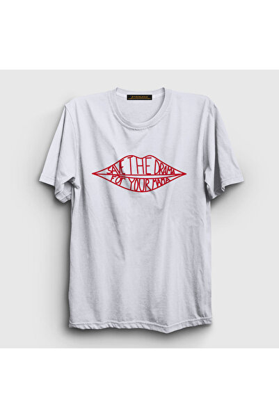 Presmono Unisex bela majica Save The Drama For Your Mama T-shirt 267745tt