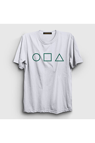 Presmono Unisex belo-zeleni simboli igra lignje T-shirt 260331tt