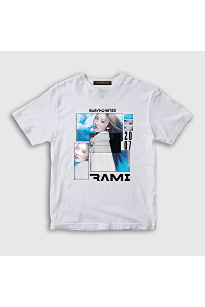 Presmono Unisex Kids White Warm Rami Babymonster Baby Monster T-Shirt 605389Tt