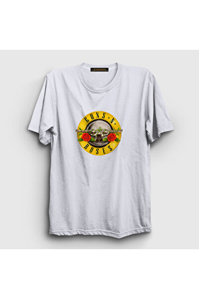 Presmono Unisex White Logo Guns N' Roses T-shirt 58218tt