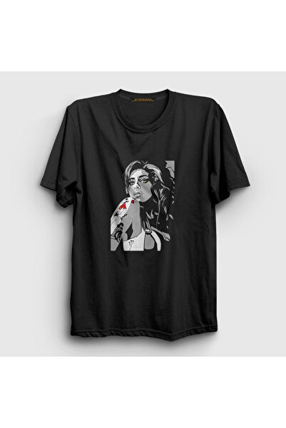Presmono Unisex Black Cynthia Amy Winehouse T-Shirt 151903Tt