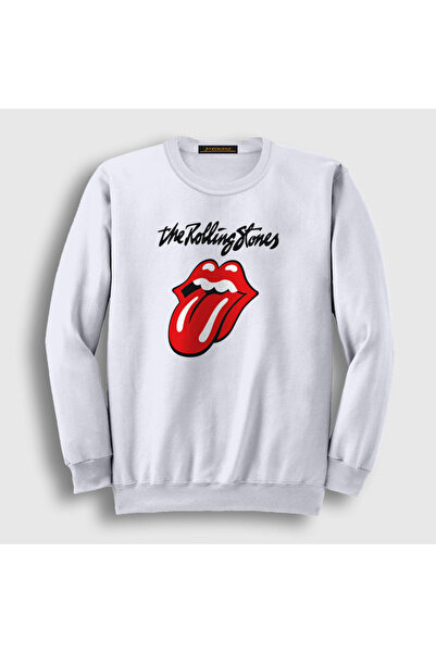 Presmono Unisex bela majica sa logotipom V2 The Rolling Stones 118160tt