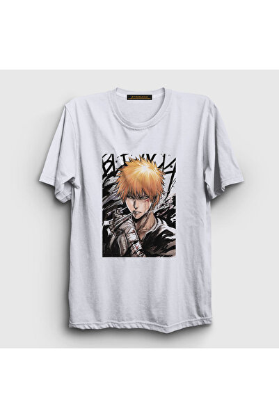 Presmono Unisex beli Ichigo anime Bleach T-shirt 127520tt