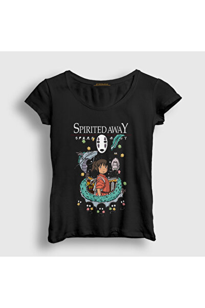 Presmono Ženski crni poster Chihiro iz filmu Odlutani duhovi T-shirt 544572tt
