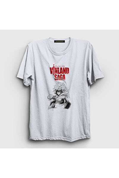Presmono Vinland Saga Unisex Beli Anime T-shirt - Thorfinn 471760tt