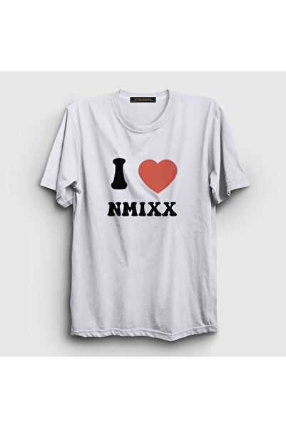 Presmono Volim Nmixx Unisex beli K Pop T-shirt - 435458tt