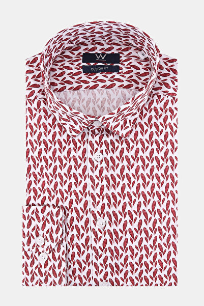 W Collection BEYAZ BAKIR PRINT GÖMLEK
