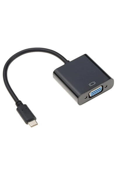 Kebidumei كابل محول أسود من النوع C إلى VGA أنثى، USB-C 3.1 إلى VGA، متوافق م...
