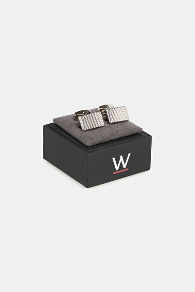 W Collection SİLVER RENKLİ DİKDÖRTGEN ŞEKİLLİ KOL DÜĞMESİ