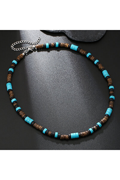 Choice Blue Fashion Bohemian Style Turquoise Coconut Shell Wood Bead Patchwor...