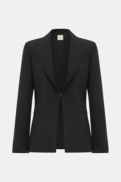 W Collection SİYAH KIRLANGIÇ YAKA AGRAF CEKET