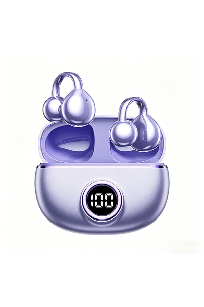 choice2 Purple Open Ear Clip-On Bluetooth Earbuds for Small Ears Glasses Wear...