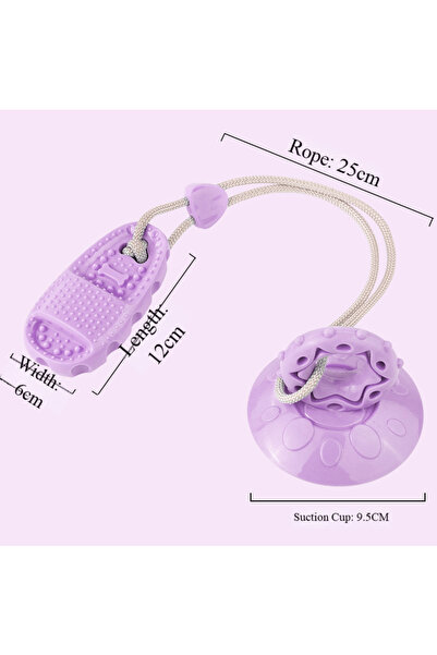 Choice Purple Suction Cup Slippers Ball Dog Resistant to Grinding Teeth Toys ...