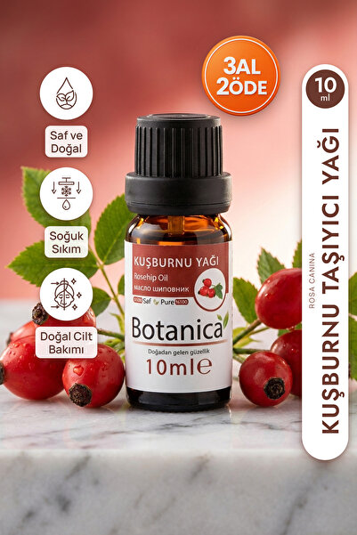 Kuşburnu Yağı %100 Saf Taşıyıcı Yağ Cilt Lekesi Giderici Yüz Yogası Ton Eşitleyici 10 ml Pura Morena