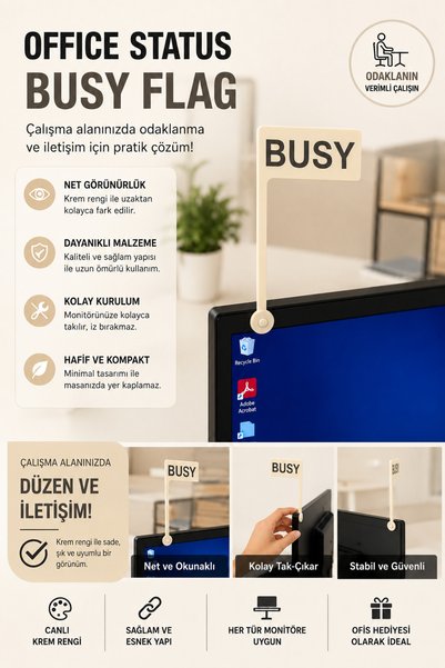 Ognami Busy Flag Monitor Status Indicator |   Office Focus and Work Alert Dev...