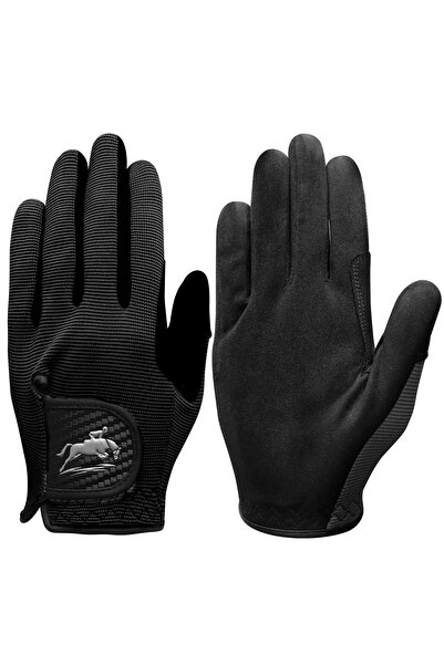 Choice S Black Lightweight Breathable Mesh Equestrian Gloves for Women, Color...
