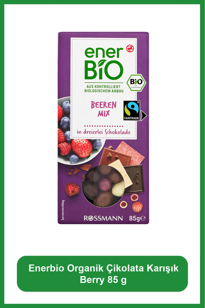 enerBio Organik Çikolata Karışık Berry 85 g