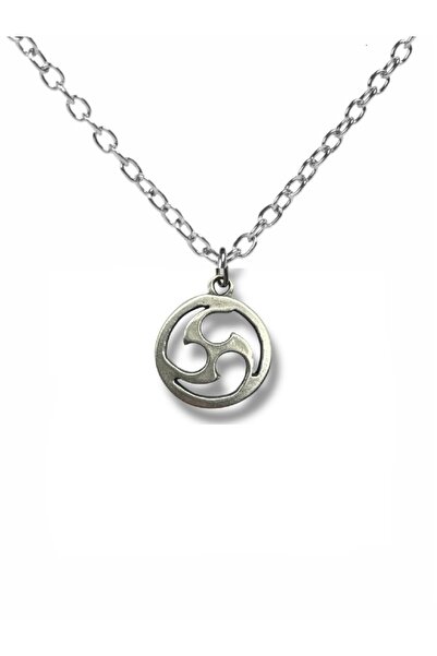 Herşey Nota Triple Spiral Symbol Necklace – Zamak Plated Unisex Accessory wit...