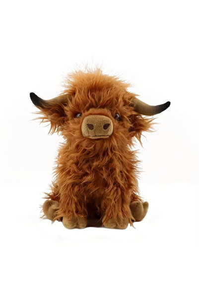 Choice 25cm A 25cm Simulation Kyloe Cream Highland Cow Animal Plush Toy Soft ...