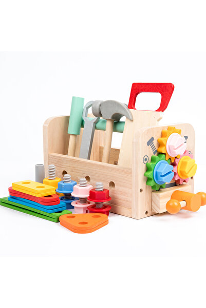 Choice toolbox Kids Tool Bench Wooden Set Toys Montessori Toys Workbench Cons...