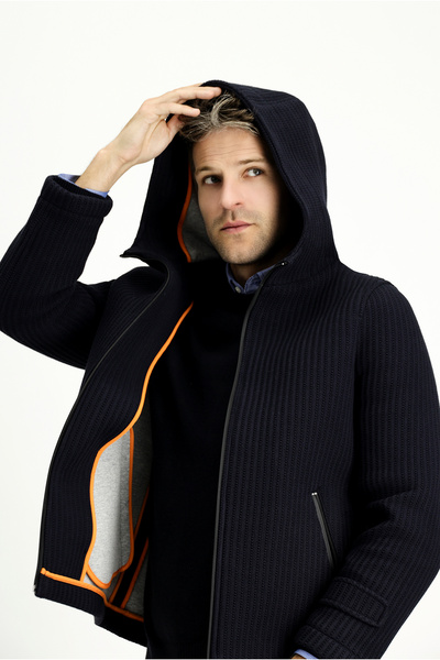 Kiğılı Woolen Hooded Knitted Coat