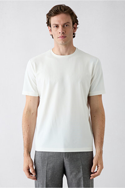 Kiğılı Regular Fit Crew Neck Lyocell Blend Basic T-Shirt