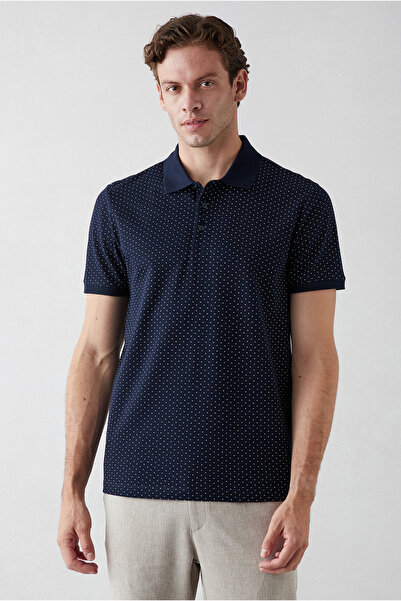 Kiğılı Regular Fit Patterned Buttoned Polo Collar Knitted T-Shirt