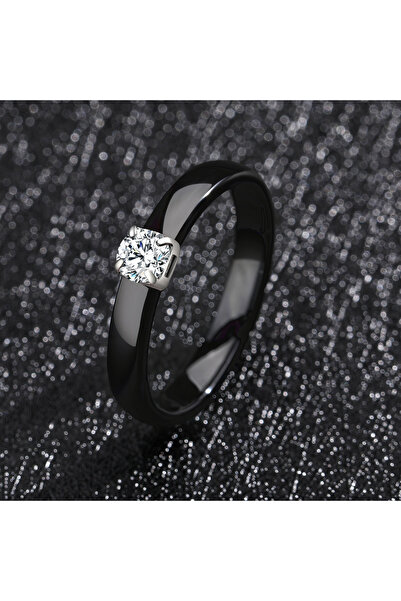 Choice31 9 Black Classic Promise Ring for Women Ceramic Wedding Band 3mm Thin...