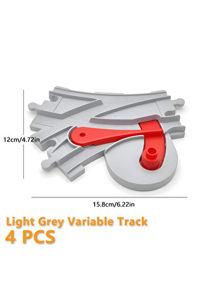 Choice7 4PCS Switch Track L Train Track Series Compatible With DUPLO 10874 10...