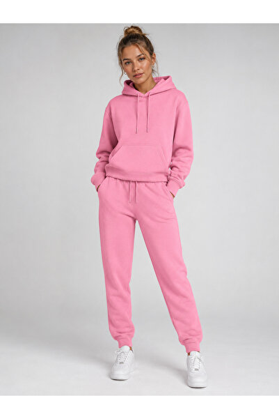 LUMSHİNE Thick Cotton Oversize Basic Tracksuit Set