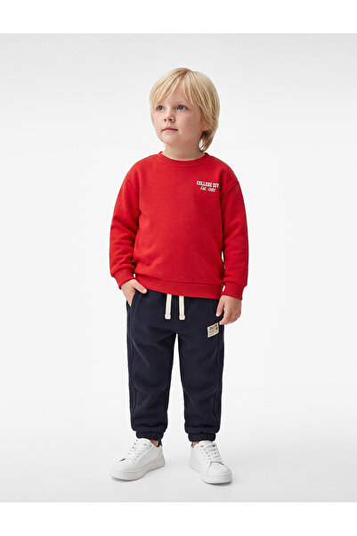 Koton Cotton Long Sleeve Crew Neck Printed Sweatshirt