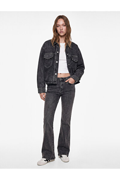 Koton Cotton Spanish Flare Slim Fit High Waist Denim Trousers - Flare Jeans
