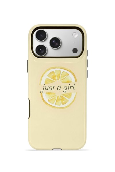 PiyasaSepeti iPhone 17 Pro Vorian Double Layer Case Just a Girl Lemon
