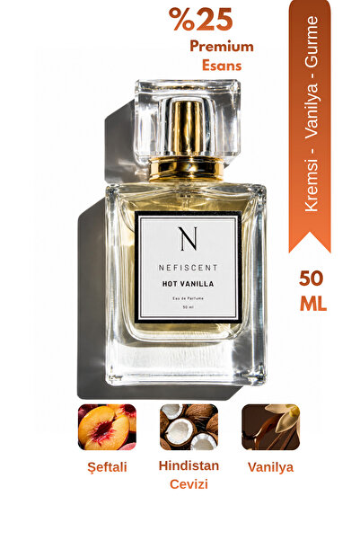 NEFISCENT HOT VANILLA Kadın Parfüm 50 ml EDP | Vanilya Parfüm | Kremsi Vanily...