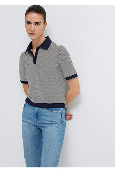 Mavi Çizgili Lacivert Polo Tişört Slim Fit / Dar Kesim 1614310-86625
