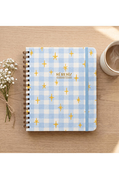 KESKİN COLOR 19 x 21 Spiralli Süresiz Akademik Ajanda - Ekose