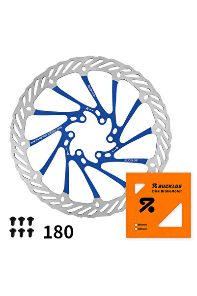 Choice12 BUCKLOS Blue-180MM BUCKLOS G3 Bicycle Rotor 160mm 180mm 203mm Bike D...