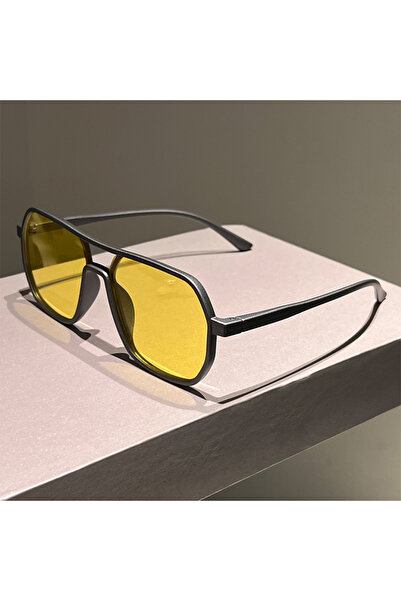 Choice4 as picture shows grey-yellow KAMMPT Irregular Rim Sunglasses Men 2025...