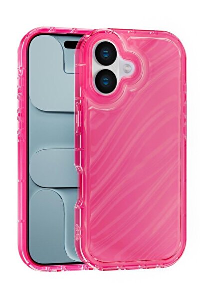 Vissona iPhone 16 Plus Kılıf – Kabartmalı Parlak Desenli Darbe Emici Silikon ...