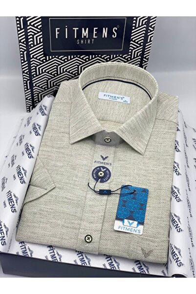 Fitmens Classic Short Sleeve Eyelet Breathable Collar Buttoned at the Bottom ...