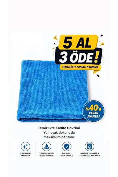 GenelTedarik Microfiber Towel Cleaning Cloth 40X40 cm Buy 5 Get 3