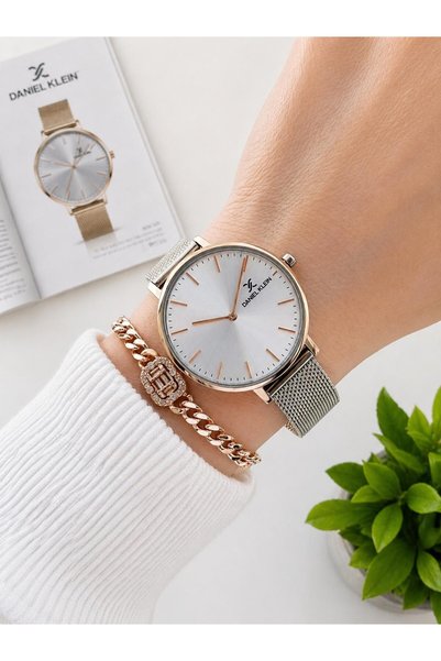 Daniel Klein 2-Year Warranty Straw Steel Cord 3 Atm Water Resistant Women's Wrist Watch Hs12809.6