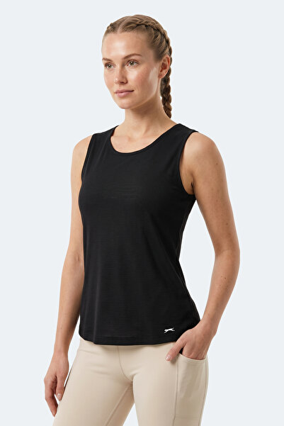 Slazenger KUNDE Γυναικείο Αμάνικο Μαύρο Φανελάκι