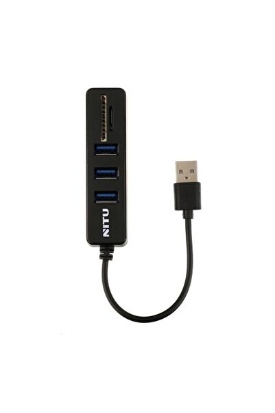 NITU موزع USB 5 في 1، 3 منافذ USB + قارئ بطاقات TF + SD - NN 27