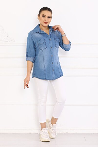 KEJAN TEKSTİL Κέτζαν τζιν πουκάμισο Μπατάλ