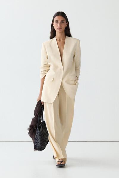 Massimo Dutti Dökümlü pilili pantolon