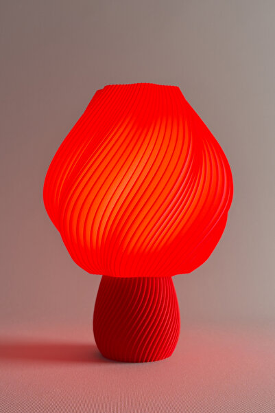 Rumon Modern Dekoratif Abajur Tasarım Masa Lambası 29 cm | Cherry Twist