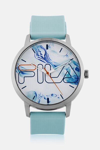 FILA Men 38-318-002 Silicone Analog Watch 42 mm, Sky Blue