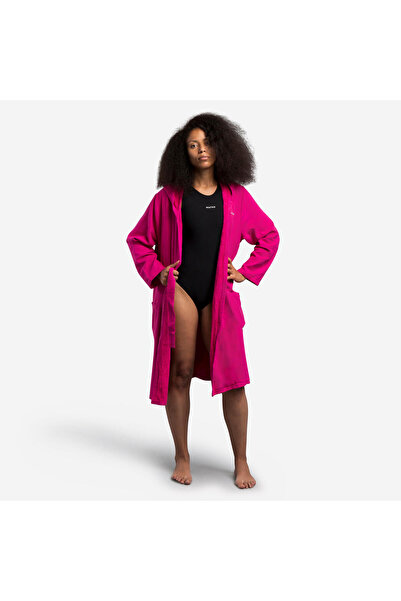 Decathlon Kadın Kapüşonlu Bornoz - Pembe