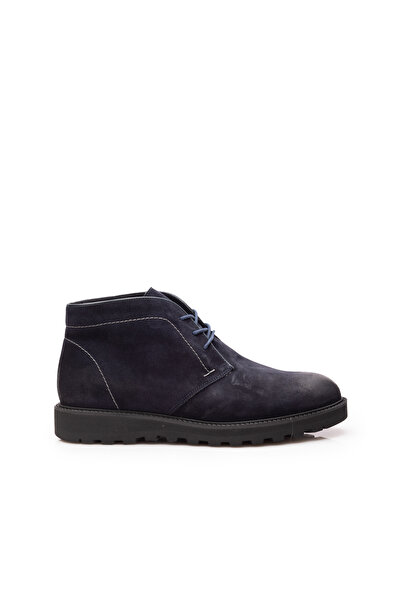 UrbanShoes Men's casual Leather boots - 980 Blue Velur